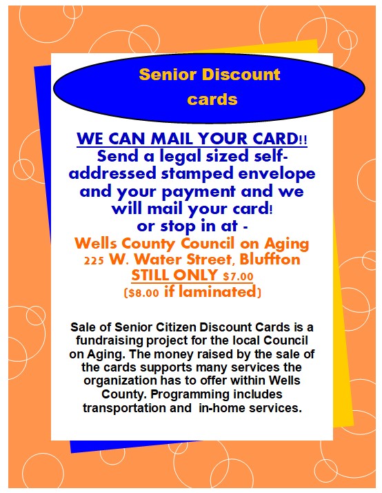Senior Citizen Discount Card - Wells County Council on Aging